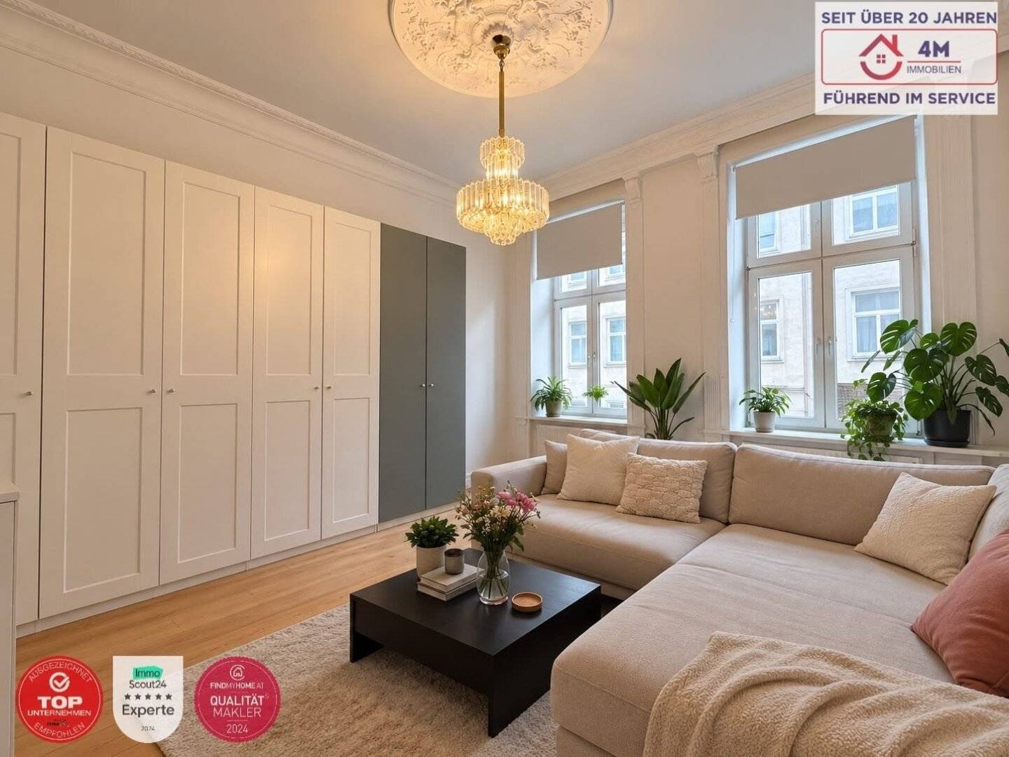 Charming 3-room period apartment with 30m2 large terrace in the 5th district