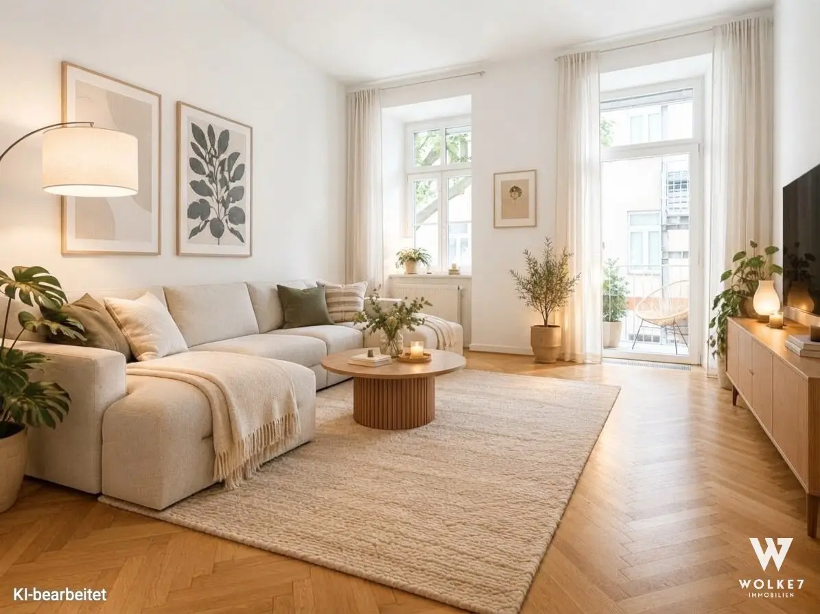 Sanierte 1-Zimmerwohnung mit großem Balkon in Spitzenlage von 1020: Südöstliche Ausrichtung