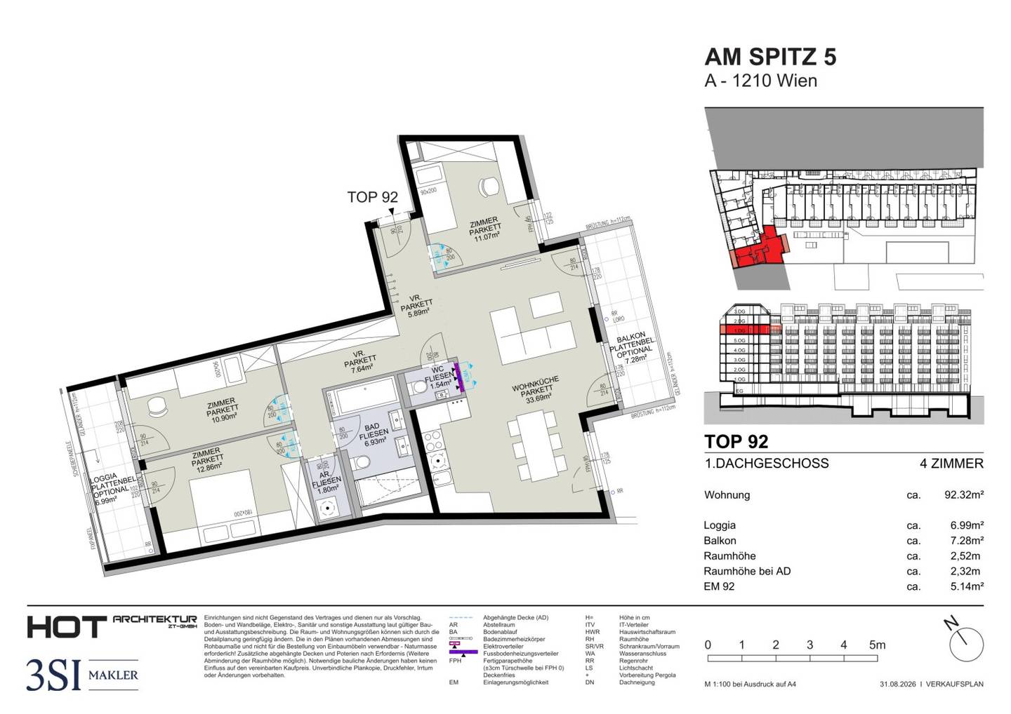 High-quality top-floor apartment in modern project