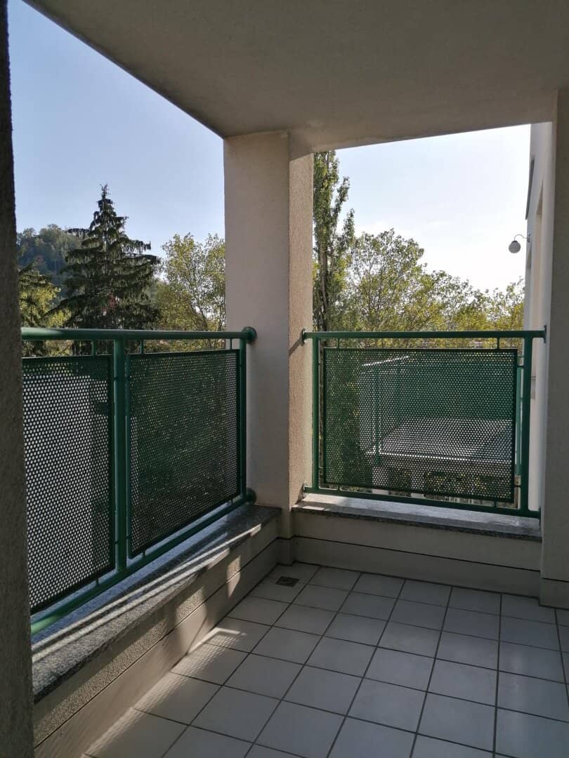 Friendly 1-room apartment with balcony and fitted kitchen