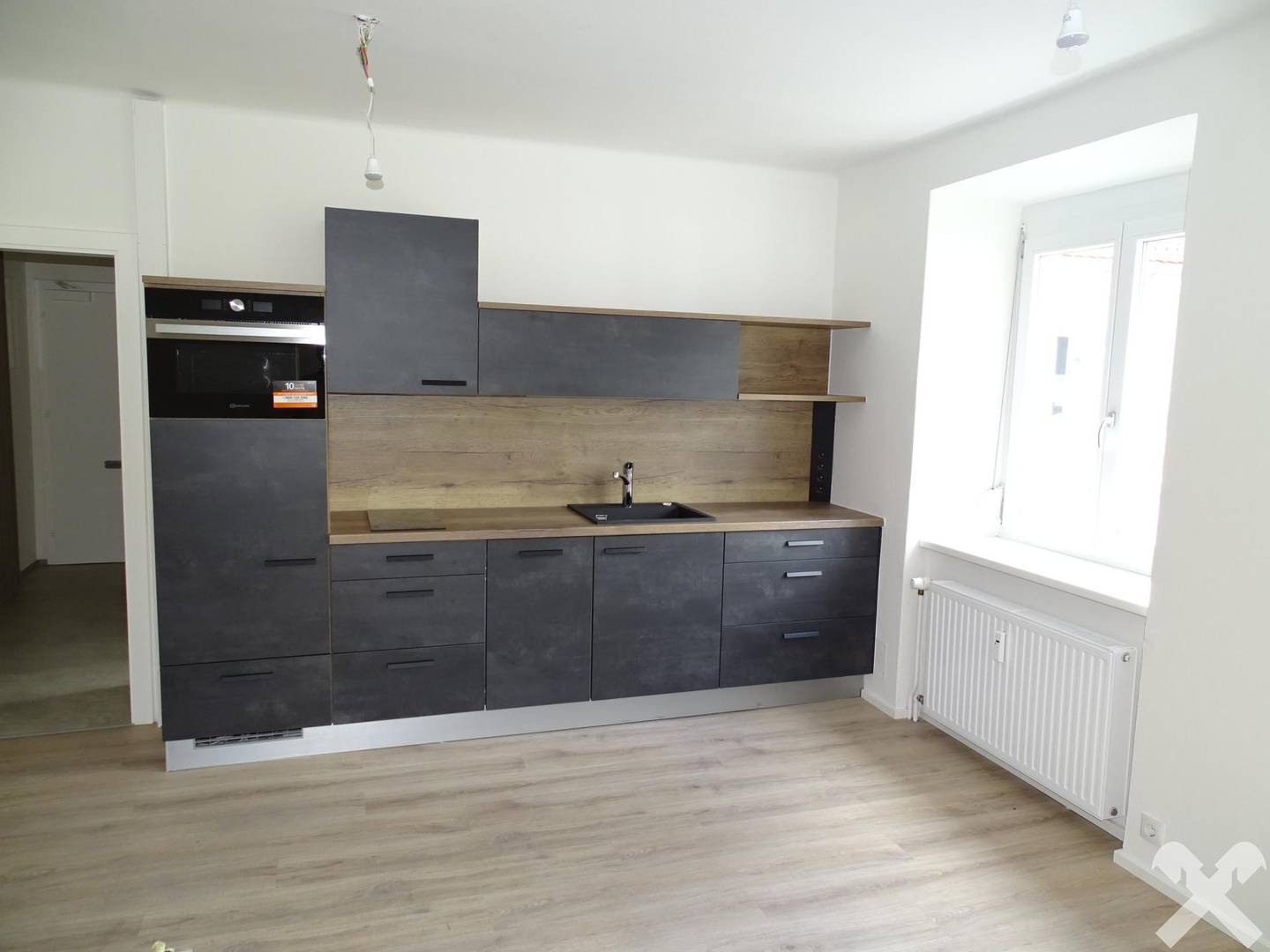Newly renovated apartment with open living kitchen