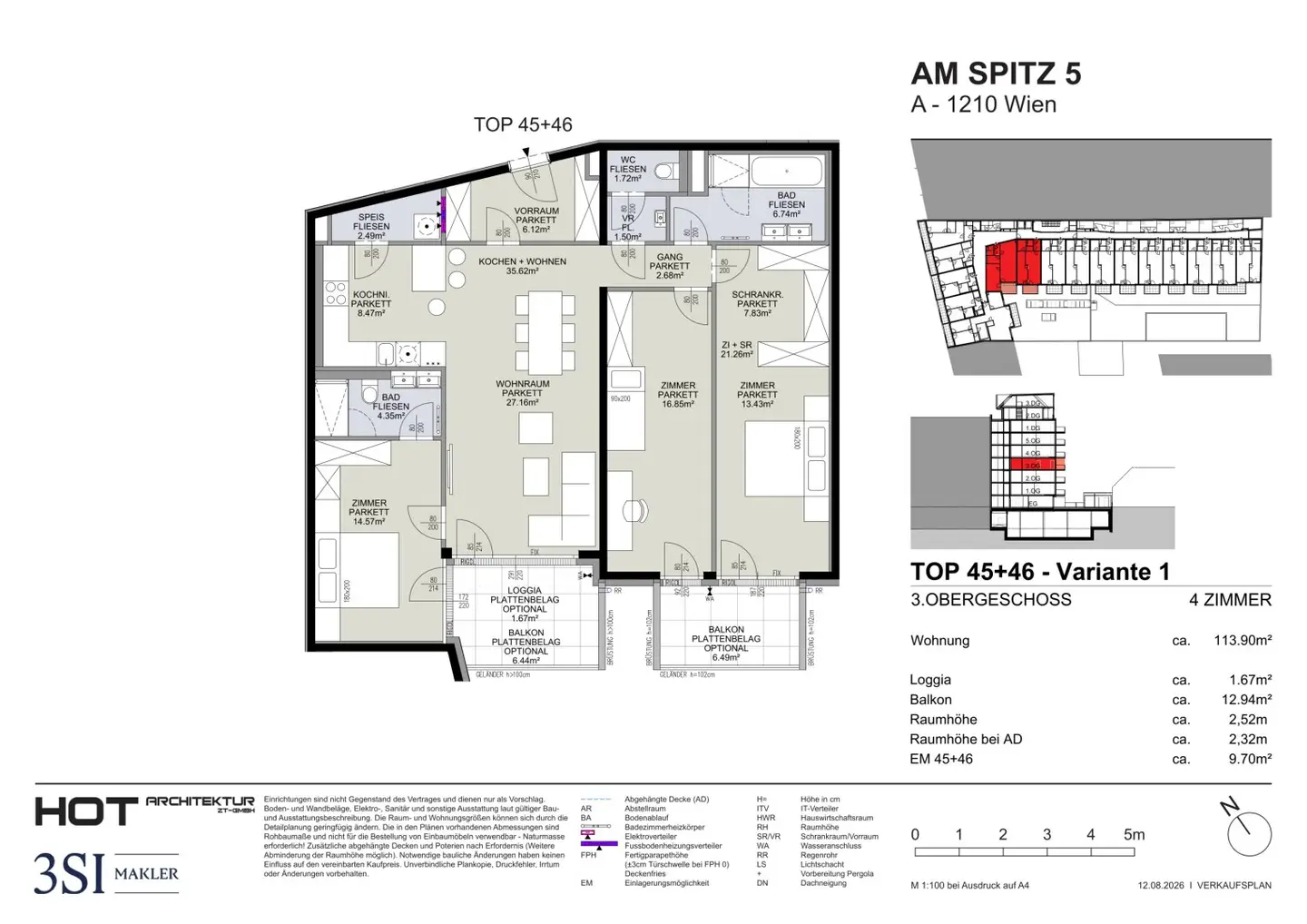 Spacious 4-room new-build apartment with balcony