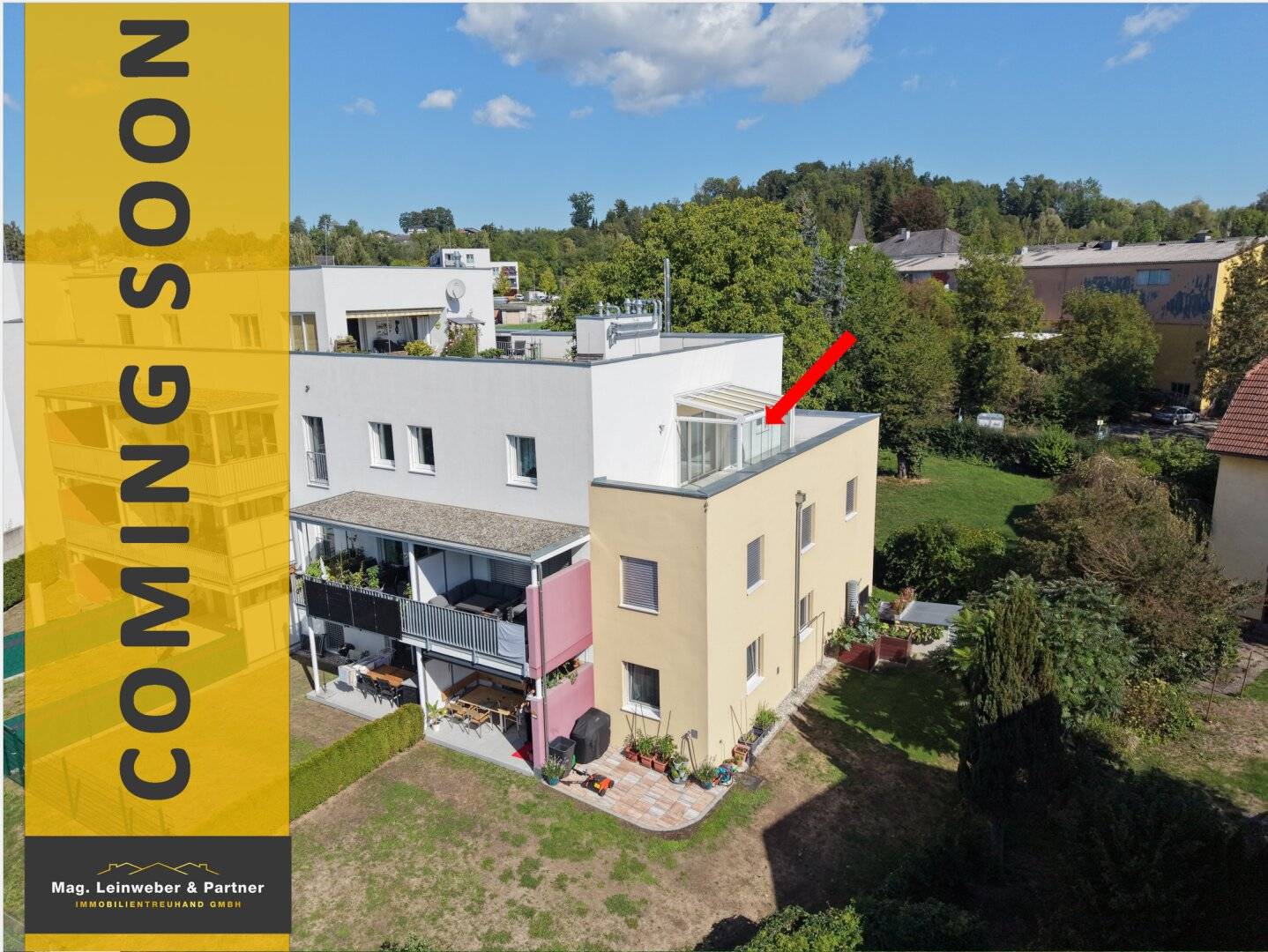 COMING SOON! Neuwertiges Wohnen mit Penthouse-Charakter XXL-Traumterrasse &amp; verglasten Sommergarten in einer modernen Wohnanlage Schwanenstadt