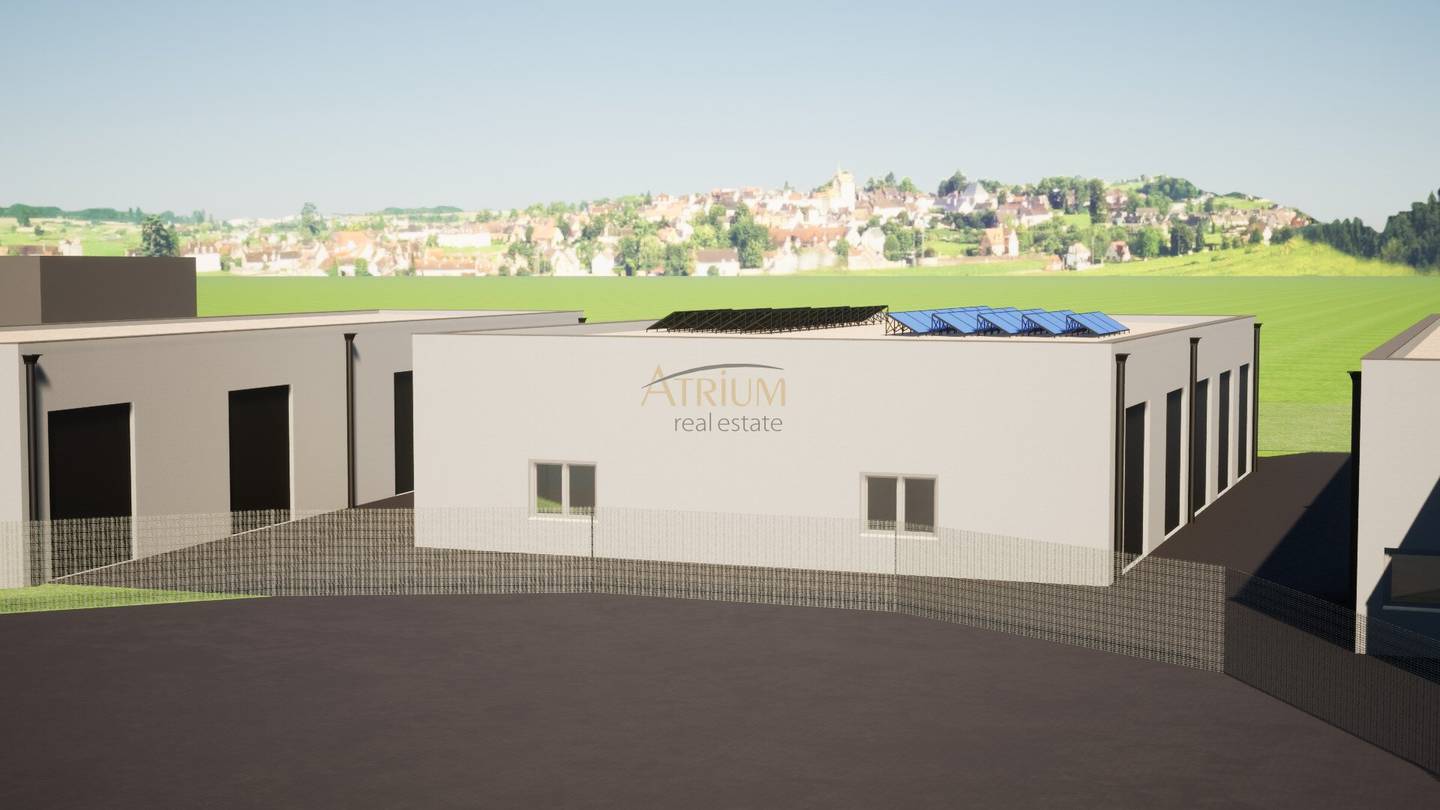 High-quality brick solid-construction hall including ongoing rental income directly on the B17