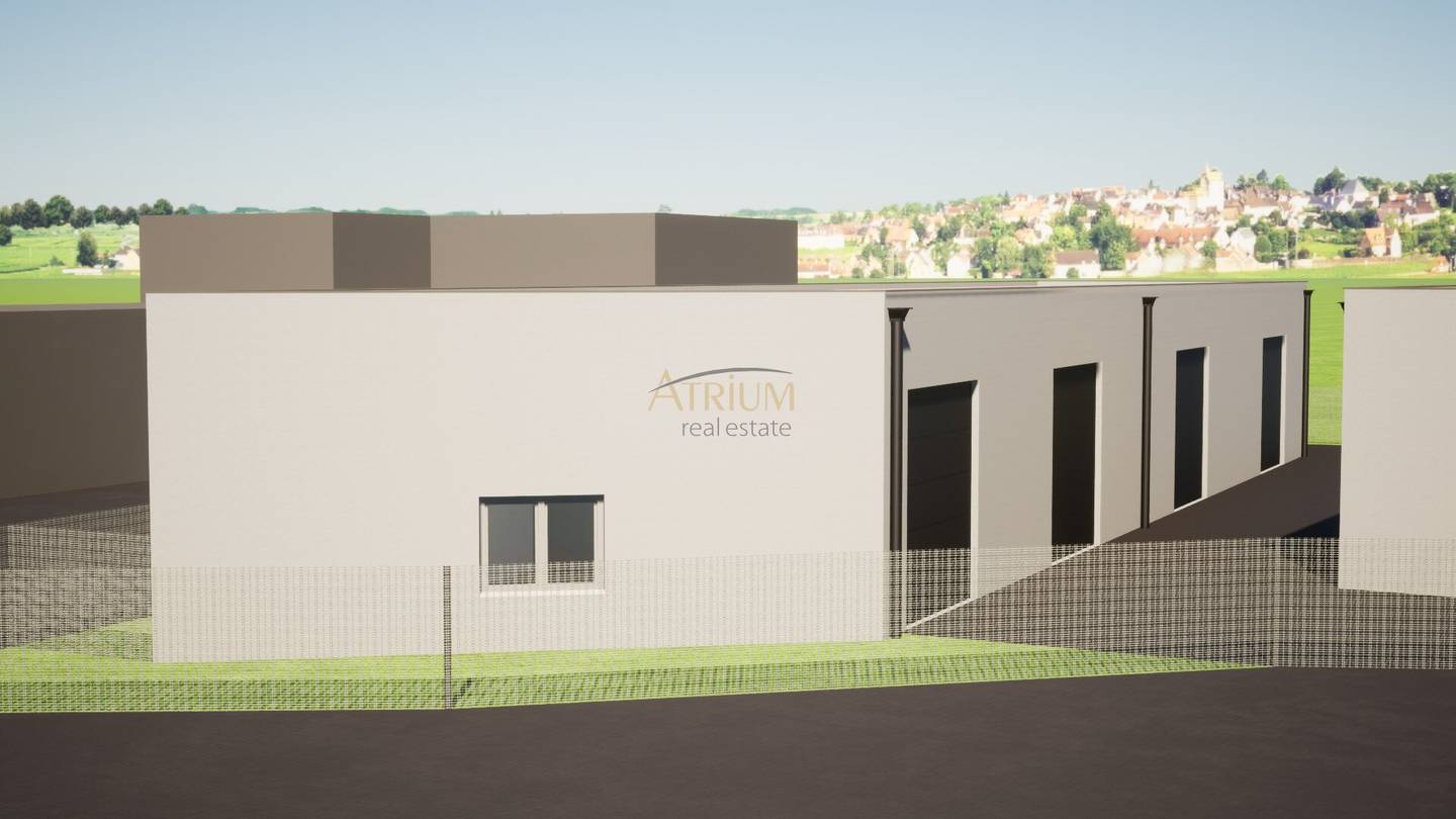 High-quality brick solid-construction hall including ongoing rental income directly on the B17