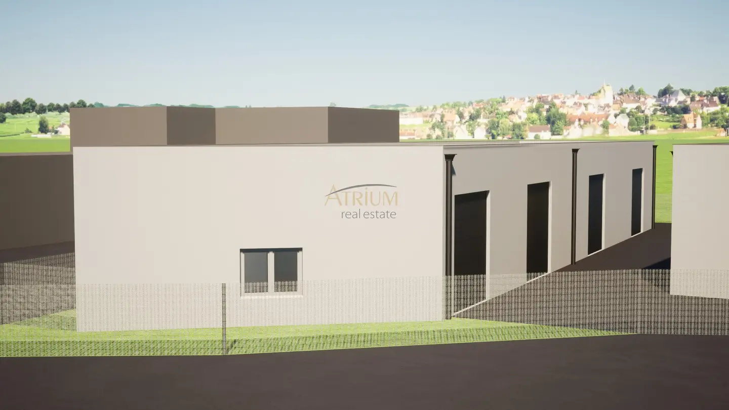 High-quality brick solid-construction hall including ongoing rental income directly on the B17