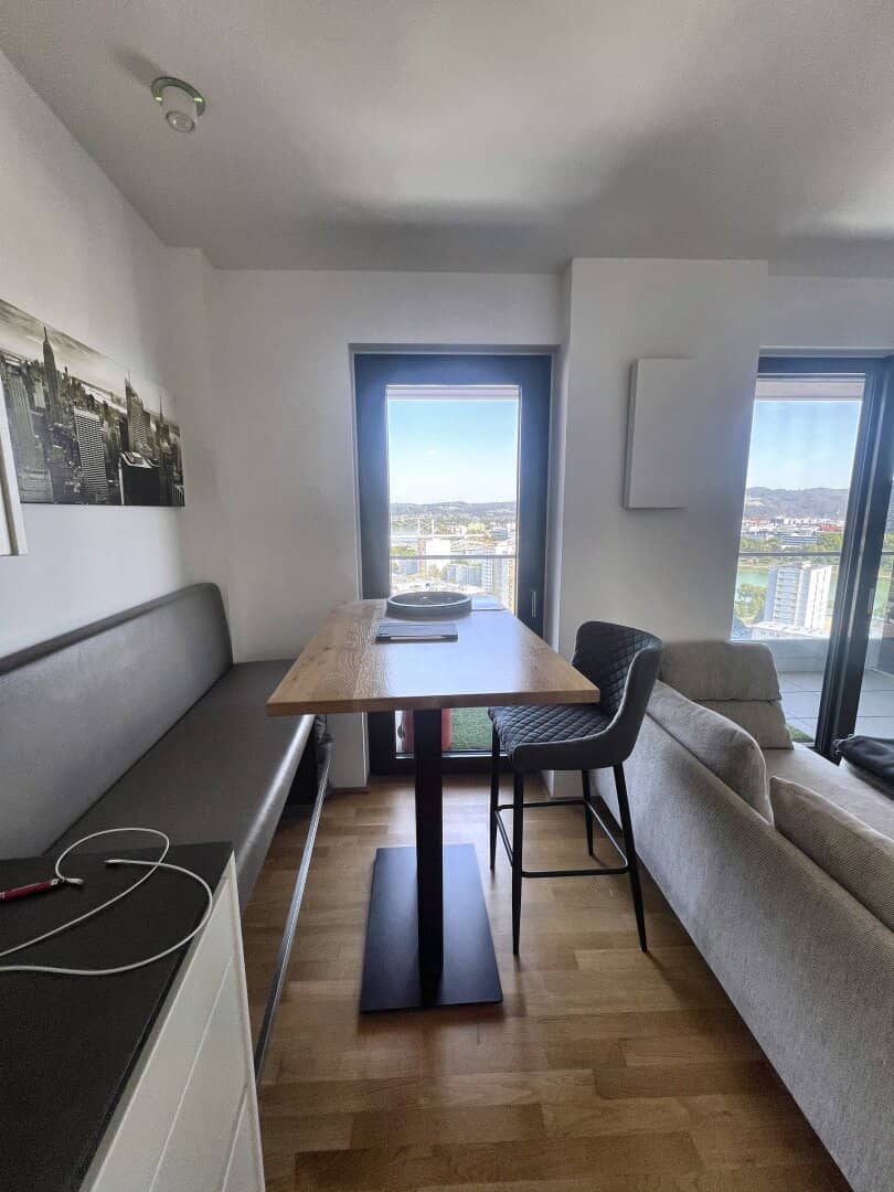 Fully furnished microflat on the 19th floor of the Bruckner Towers