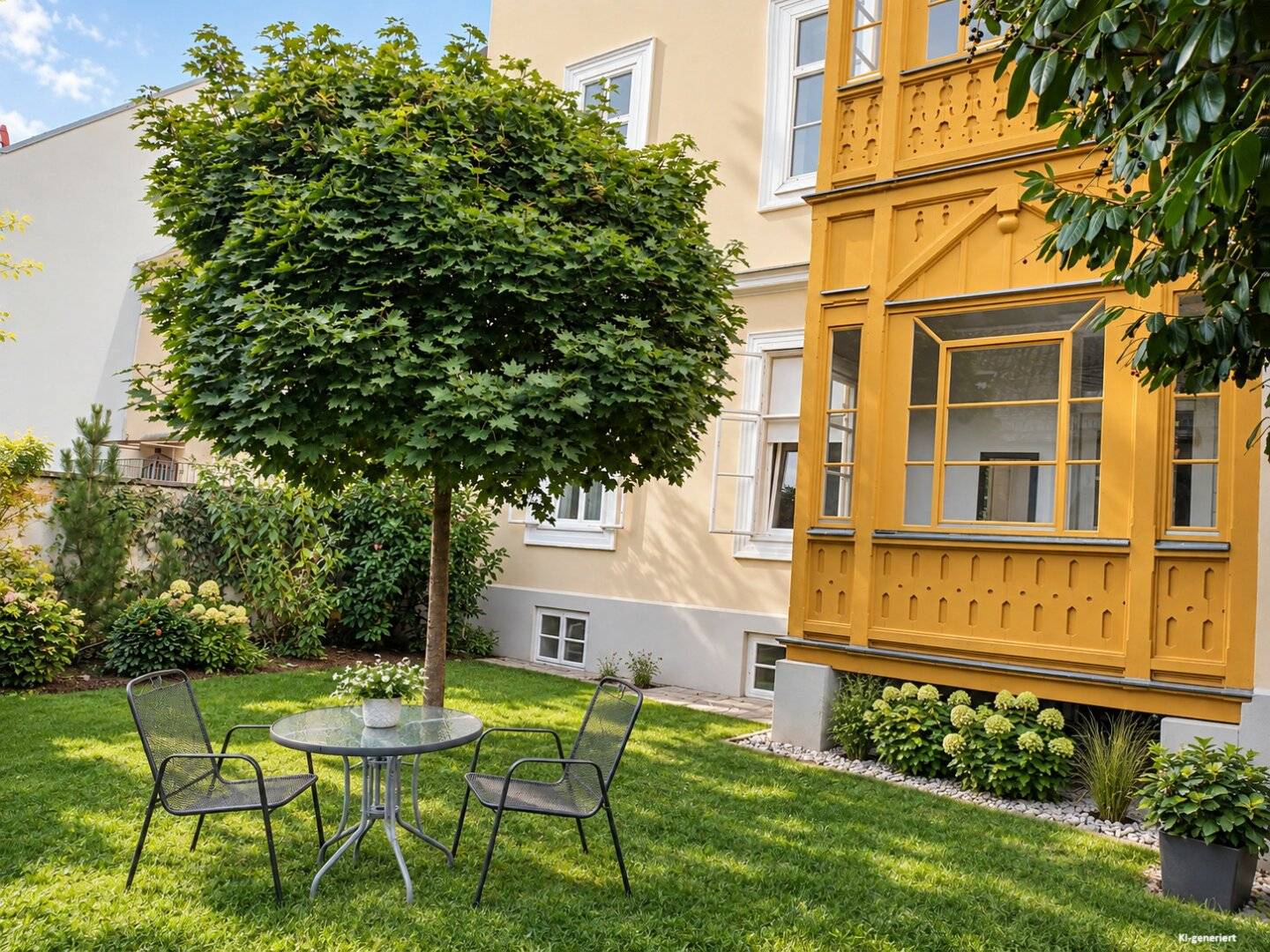 Old building meets garden bliss