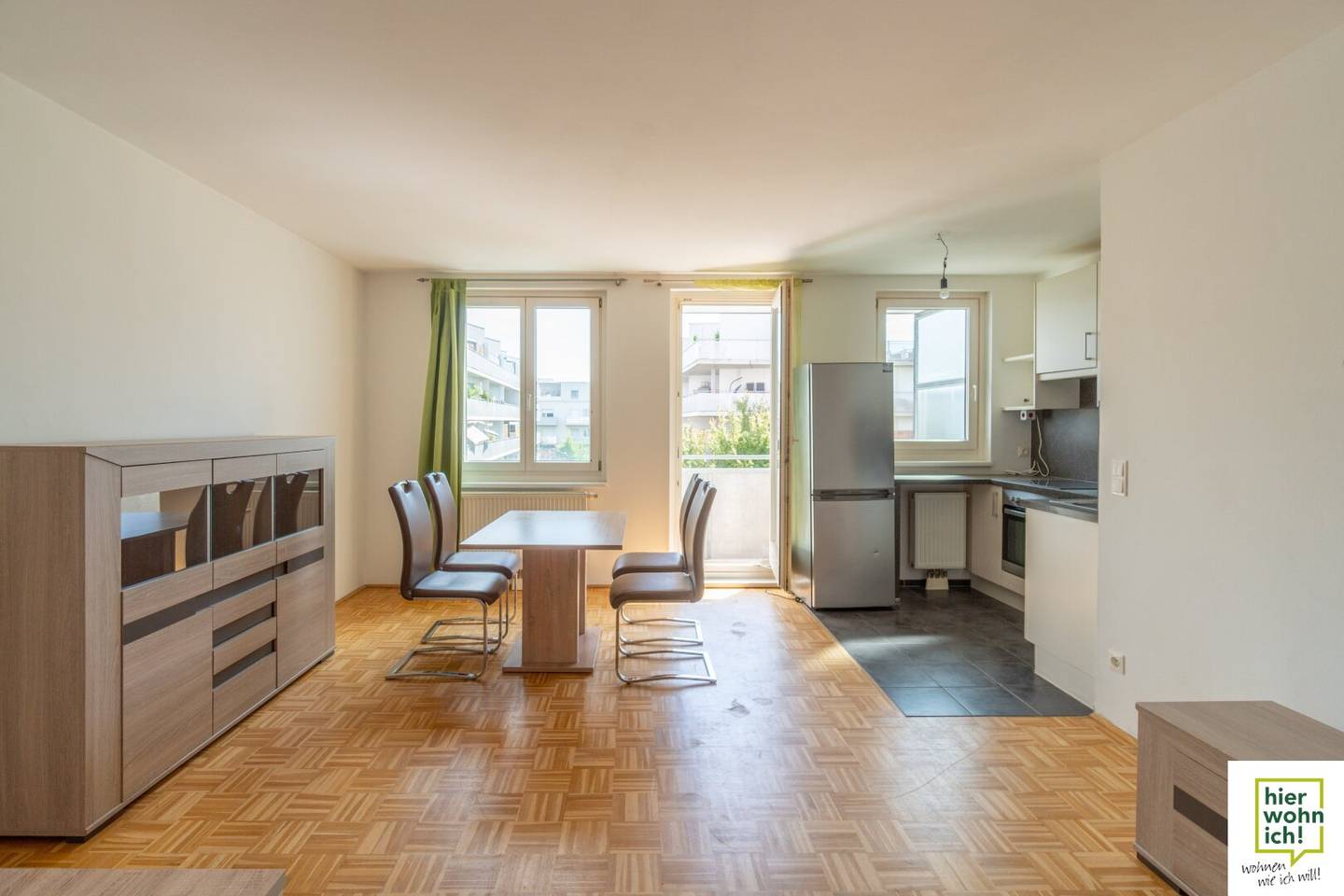 Bright, cozy 2-room apartment with view of greenery in a quiet location
