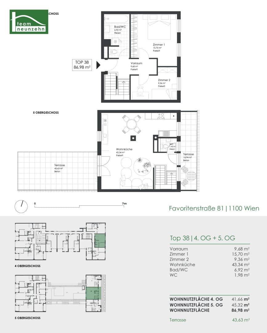 Modern residential comfort in the heart of Favoriten – perfectly laid out 3-room maisonette apartment!