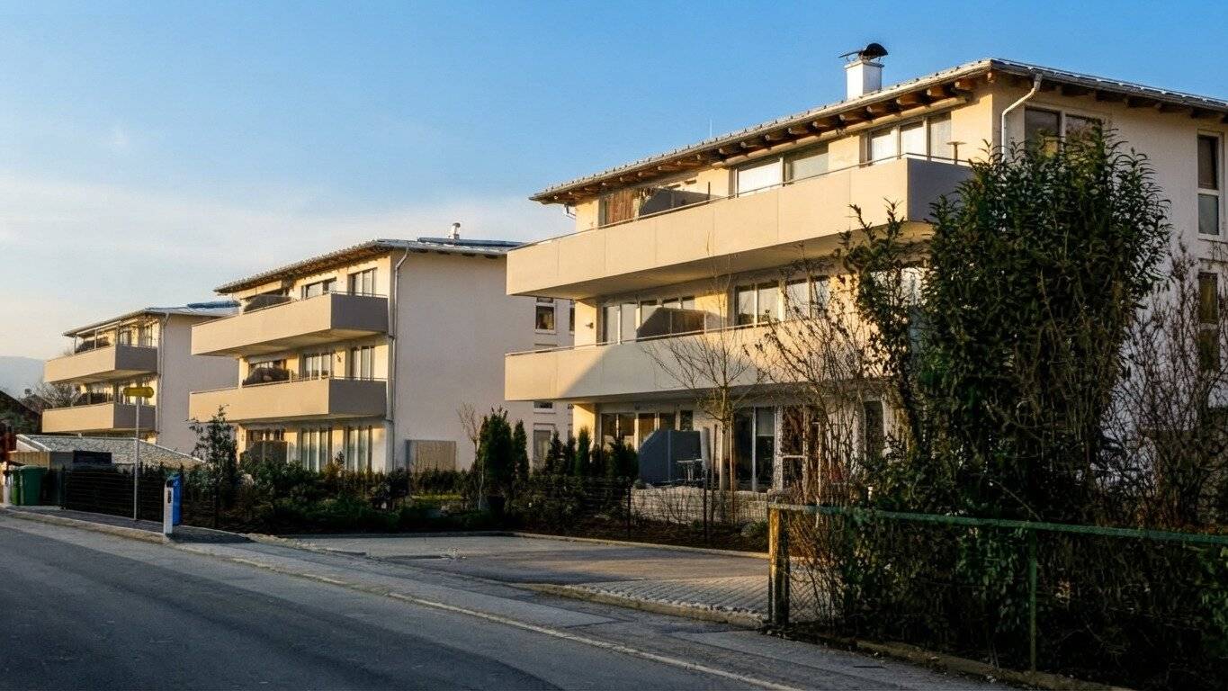 Trendy 2-room apartment Mondsee/Schlössl with sunny west balcony, lift, underground parking space and car parking space