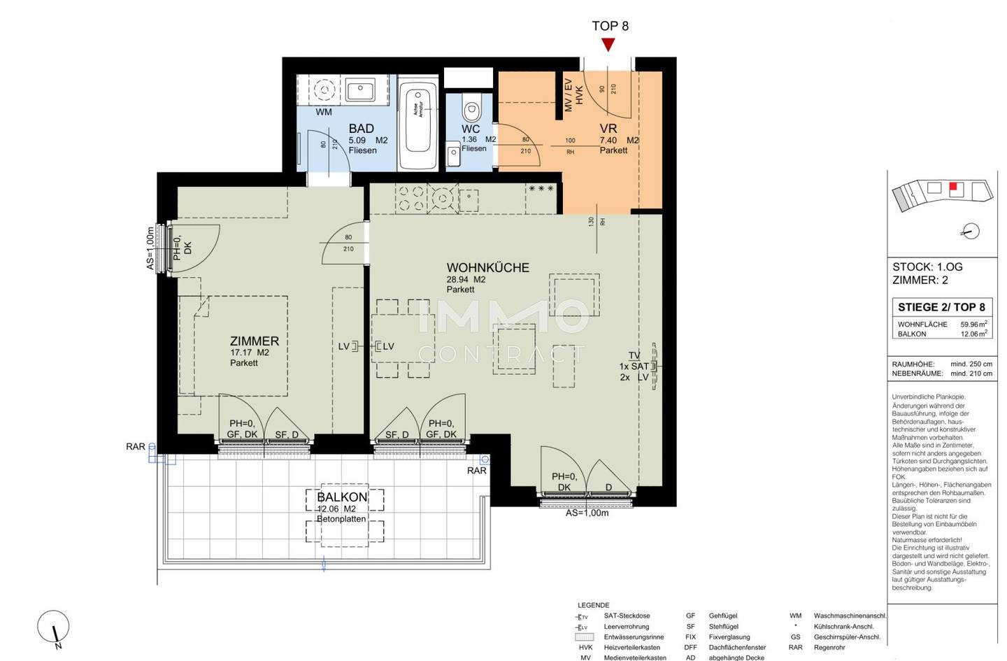 AVAILABLE FROM 01.12.2026 | Living with outdoor space | Stylish 2-room apartment with 12 m² balcony in 1210 Vienna