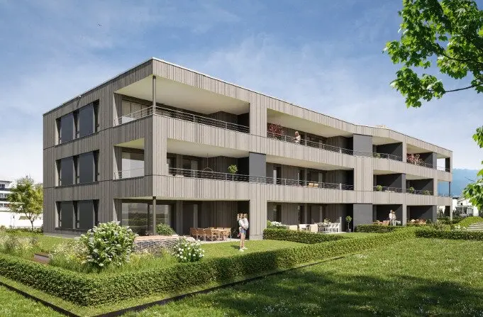 Modern 3-room garden apartment in Hohenems, first occupancy, terrace, underfloor heating