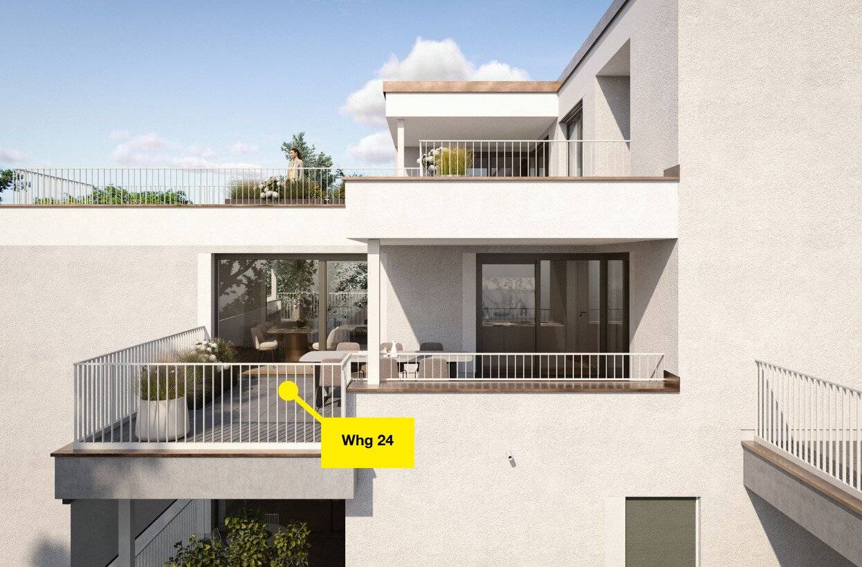 Exclusive 4-room apartment first occupancy in Bregenz with 2 terraces