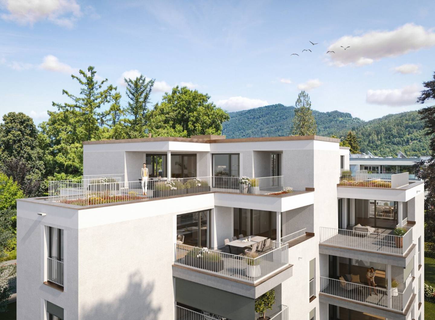 Exclusive 4-room apartment first occupancy in Bregenz with 2 terraces