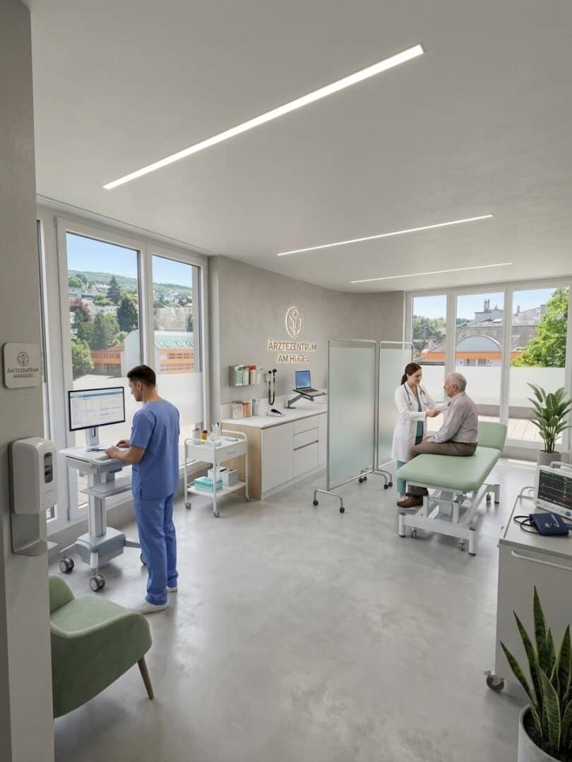 Modern practice rooms in a multigenerational house with concierge service