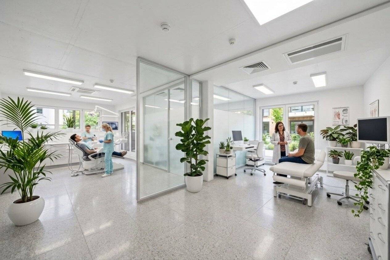 Modern practice rooms in a multigenerational house with concierge service