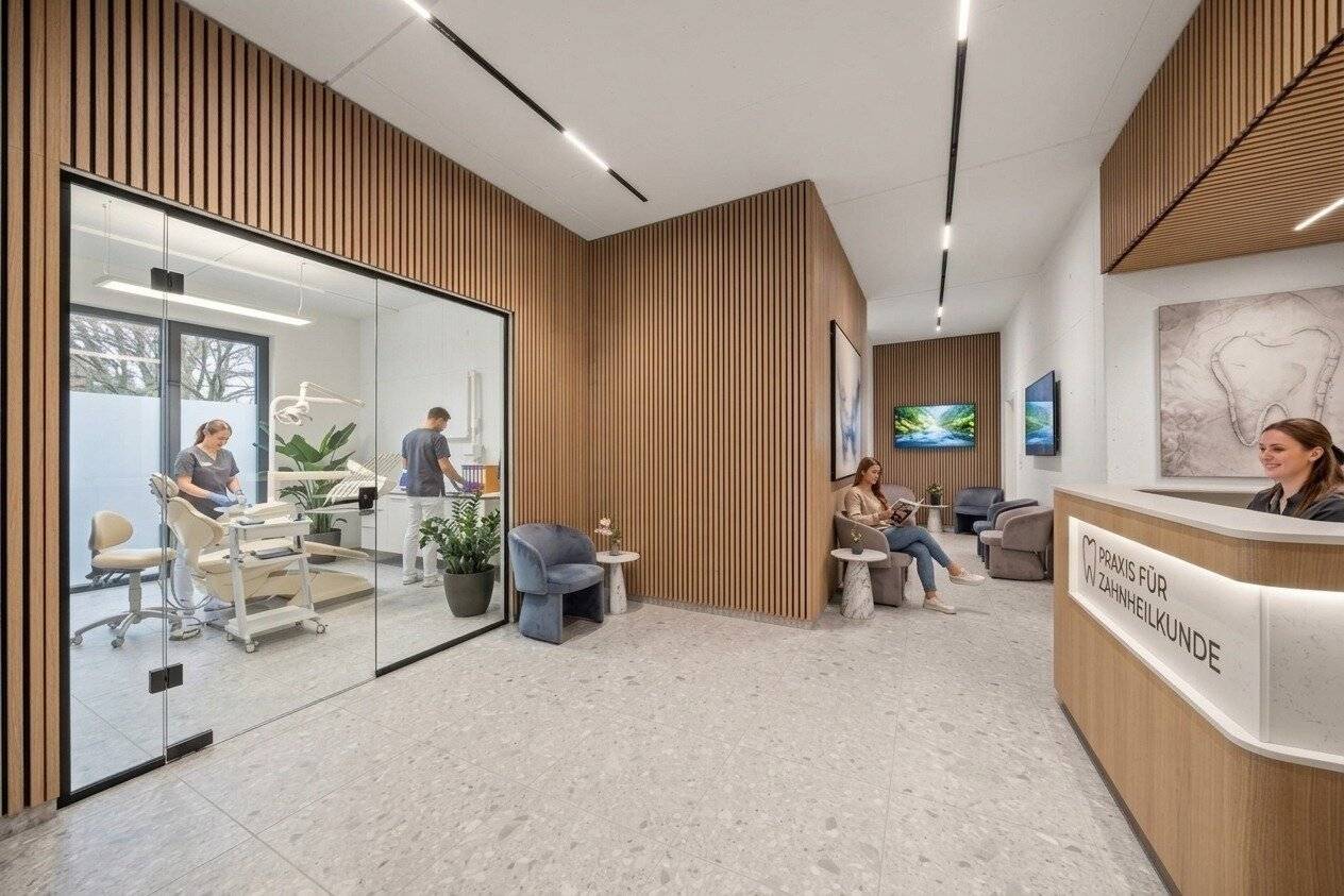 Modern practice rooms in a multigenerational house with concierge service