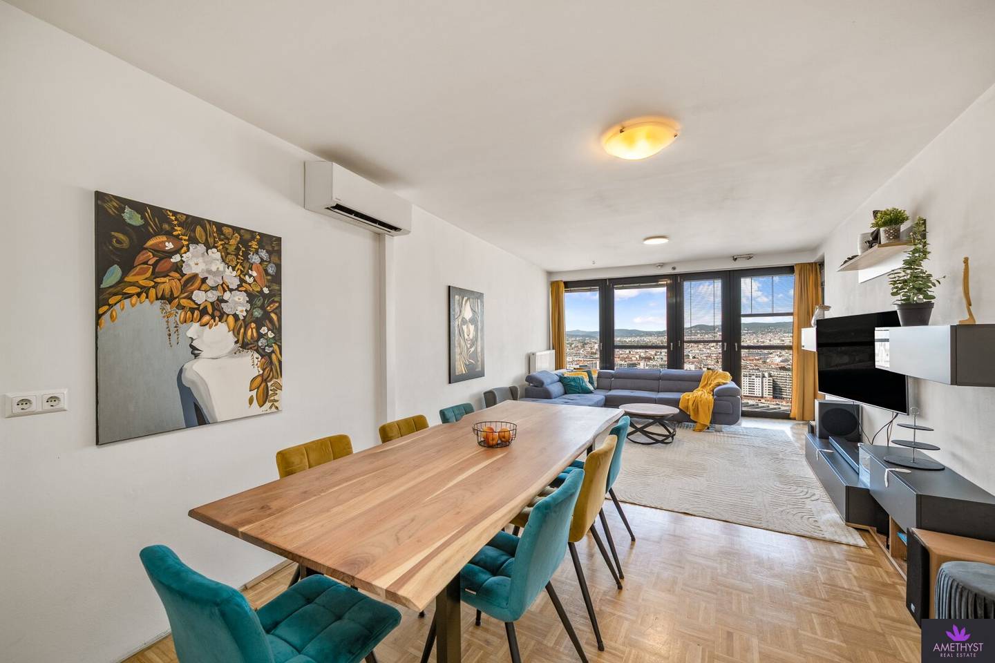 Kosmopolitisches Lebensgefühl über den Dächern Wiens – 3 Zimmer im 20. Stock mit Panorama-Loggia &amp; „Stadt in der Stadt“-Lebensqualität