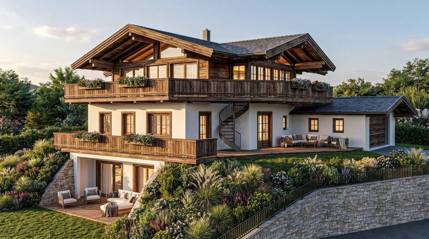 Sunny apartment in Tiroler chalet style with sauna