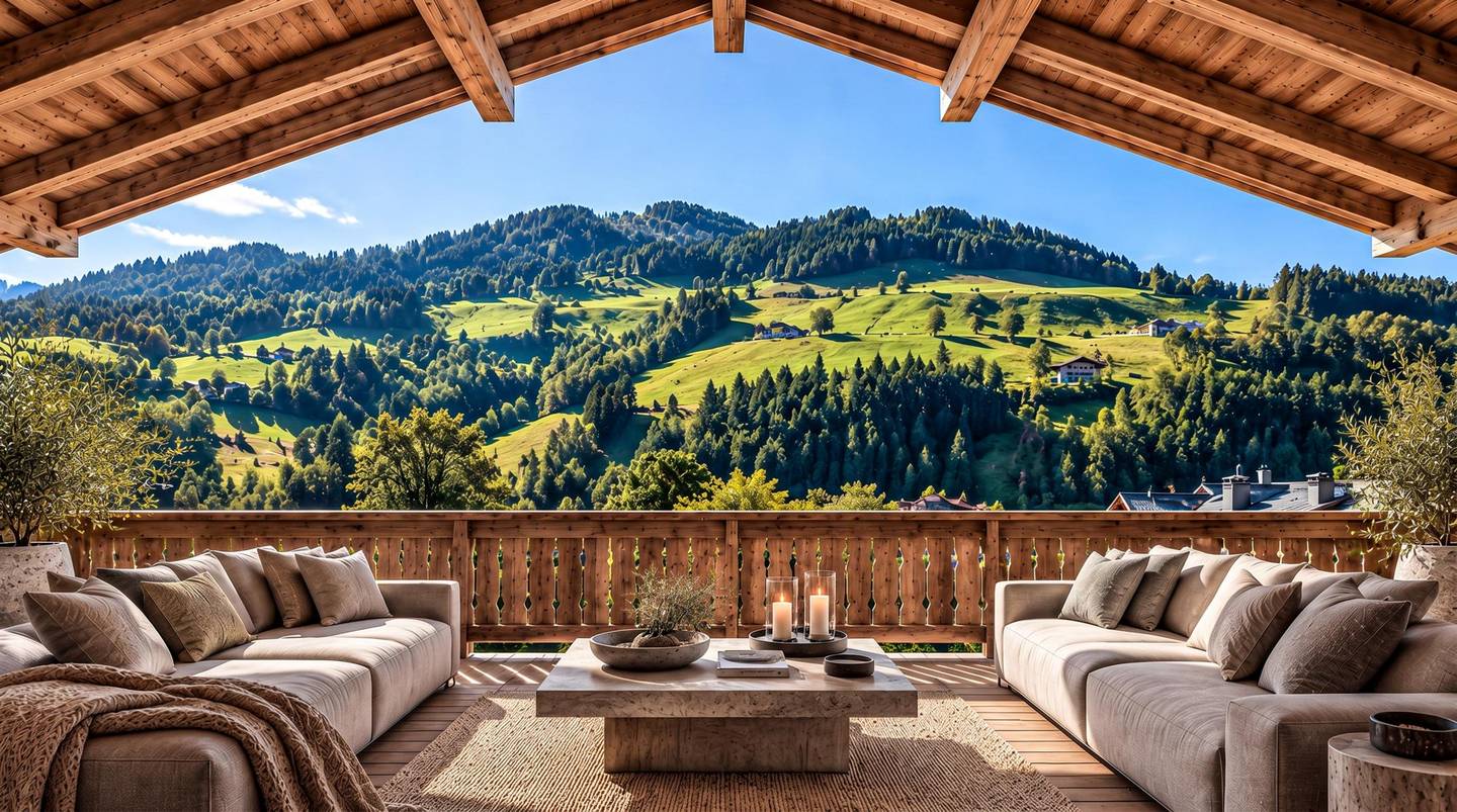 Sunny apartment in Tiroler chalet style with sauna