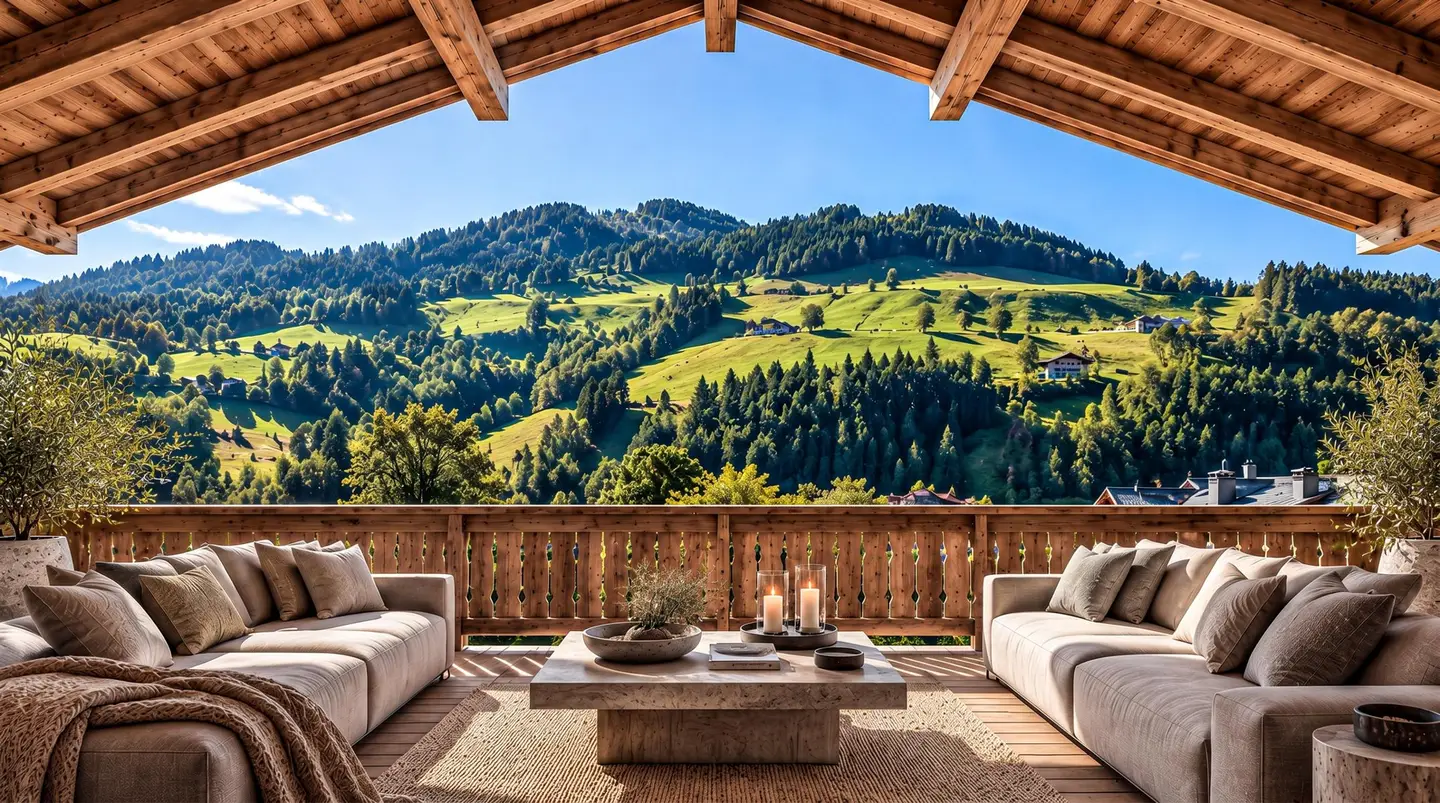 Sunny apartment in Tiroler chalet style with sauna