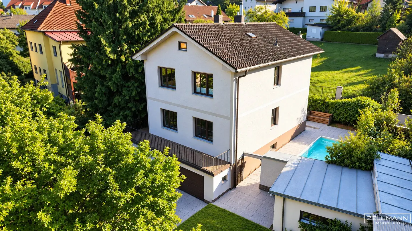 GABLITZ | WELL MAINTAINED SINGLE-FAMILY HOUSE WITH GARDEN, TERRACES & GARAGE IN QUIET LOCATION AT HAUERSTEIG | ZELLMANN IMMOBILIEN