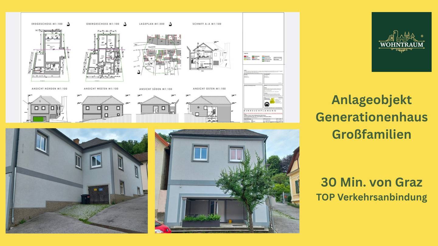 TOP Price! Generations and Large Families - Multiunit - Investment Property only 30 Min from Graz € 333.000,00 - € 1.447,00 m² - View Immediately!