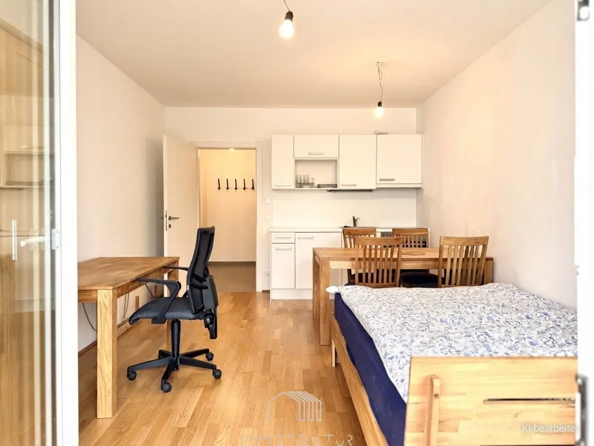 TOP LOCATION: Sunny studio with west balcony and underground garage