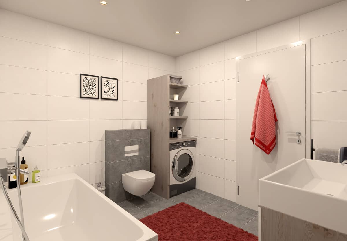Southwest oriented apartment near the lake