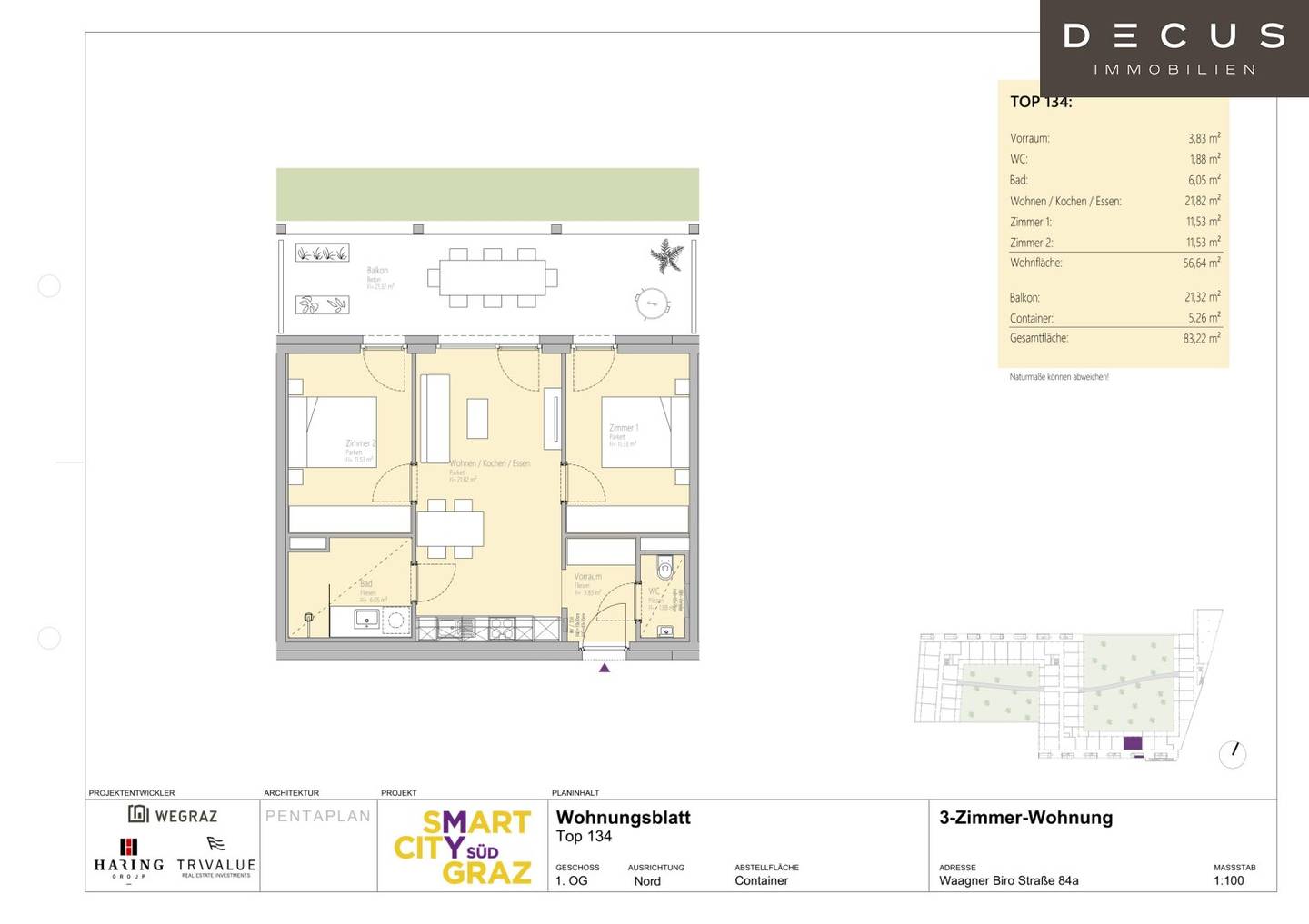 MOVE IN NOW &amp; LIVE RENT-FREE FOR 1 MONTH | GREAT FAMILY APARTMENT | THREE ROOMS | BALCONY