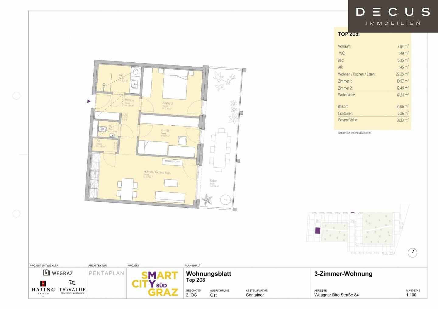 ARRIVE &amp; SAVE - 1st MONTH RENT-FREE | GREAT 3-ROOM APARTMENT | OUTDOOR SPACE | SMART CITY GRAZ