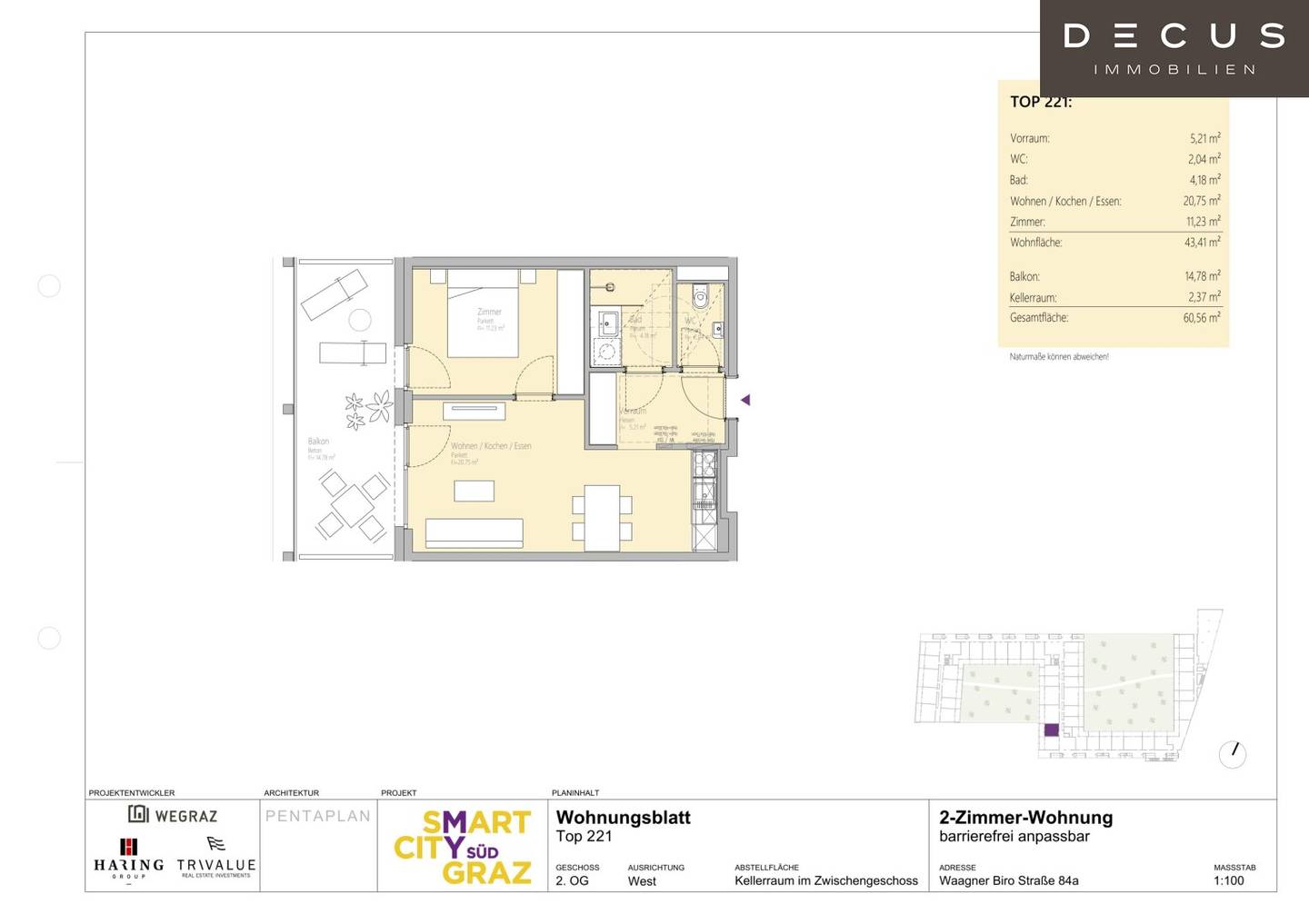 MOVING IN HAS NEVER BEEN SO ATTRACTIVE - 1 MONTH RENT FREE | SMART CITY GRAZ | OUTDOOR AREA | 2-ROOM