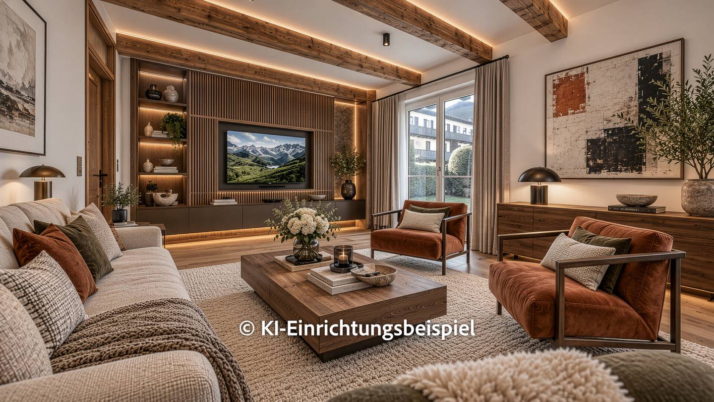 Erdgeschosswohnung with private garden and mountain view