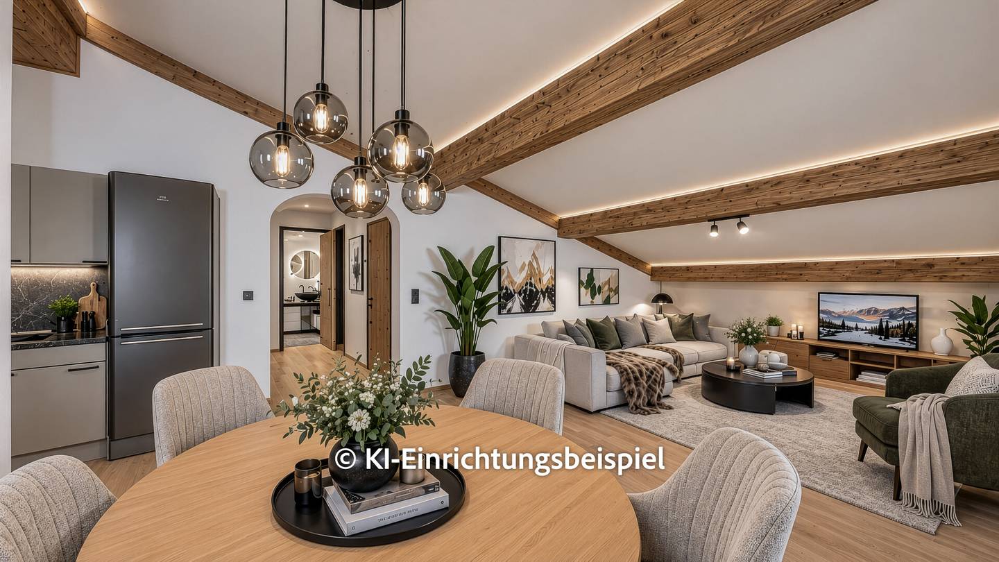 Dachgeschosswohnung mit Bergblick und Ostbalkon