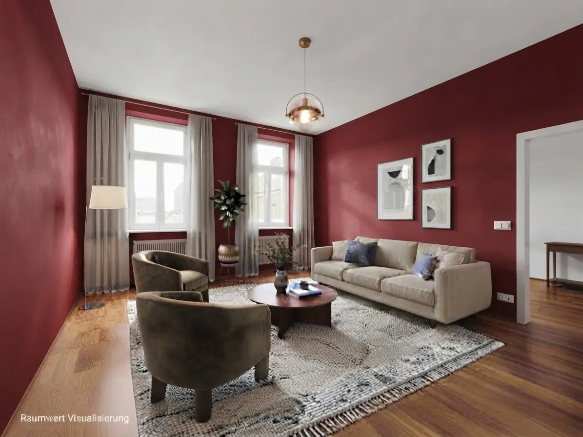 CHARME VON 1906. PLATZ FÜR HEUTE. | ca. 86 m² WFL | 3 Zimmer | Lift | sofort beziehbar
