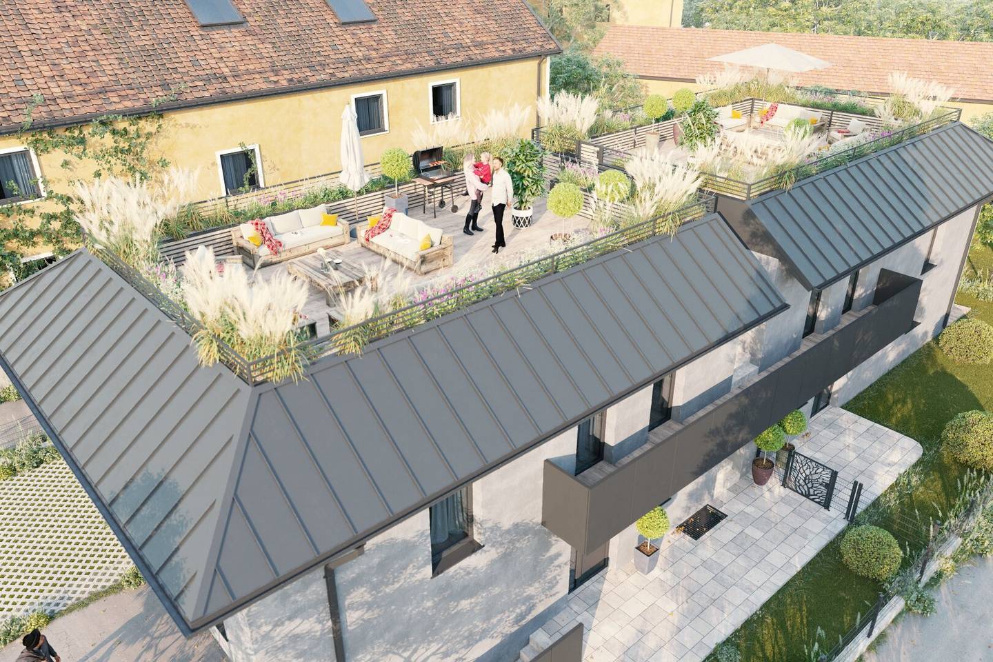 MORZG - modern 3-room apartment with approx. 60 m² roof terrace