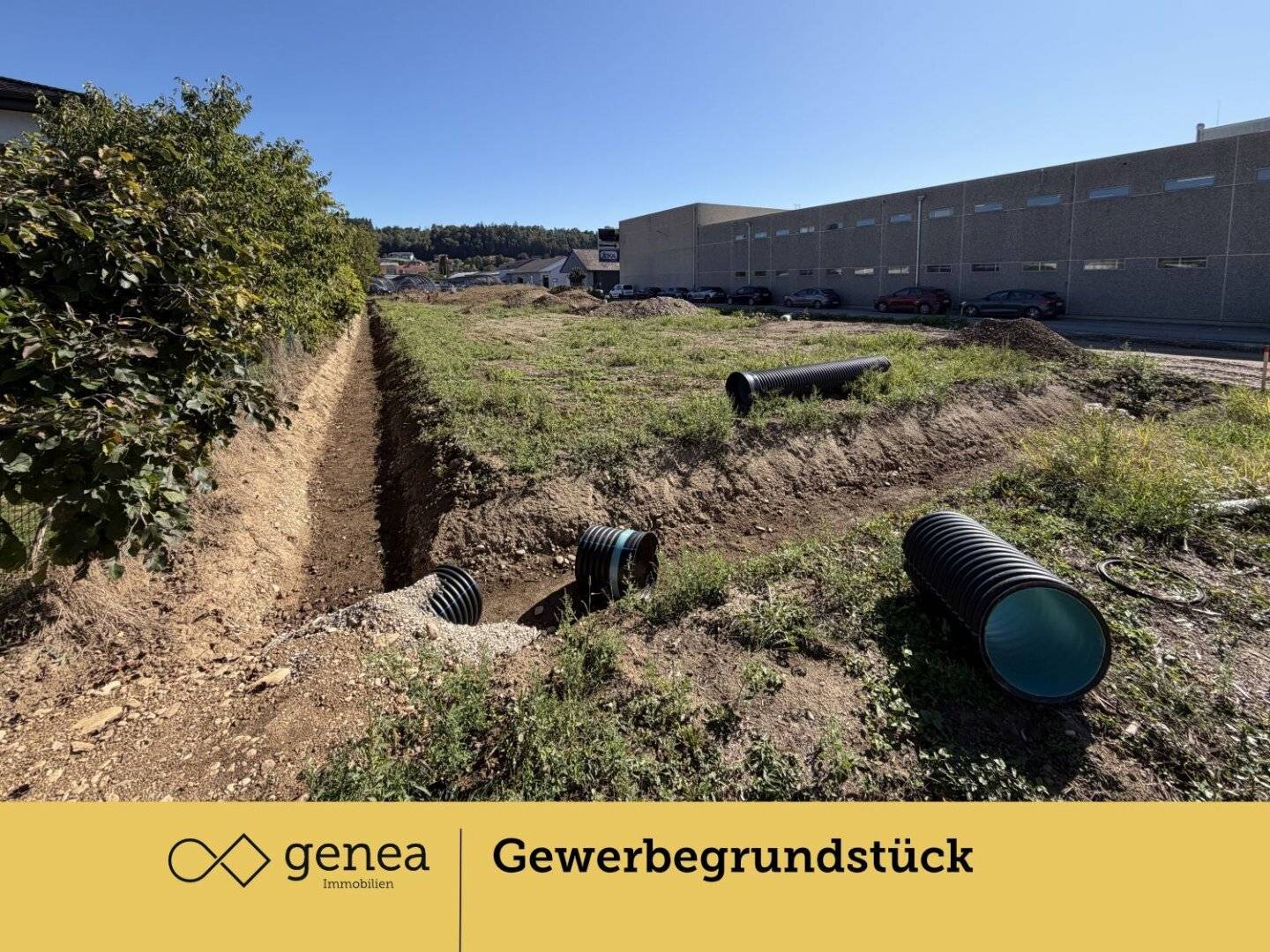 Fully serviced commercial building plot in Hausmannstätten – paved access