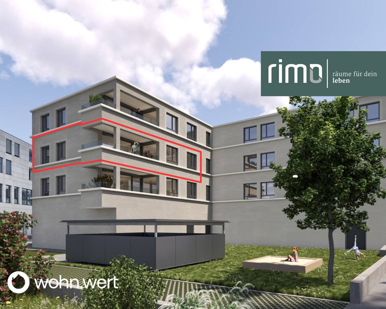 4-room apartment at Jahnplatz in central Feldkirch - first occupancy - for rent - Top A2.1
