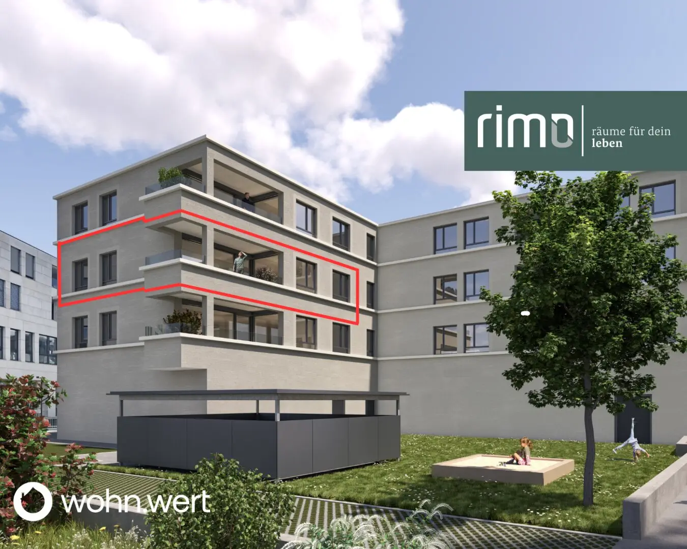 4-room apartment at Jahnplatz in central Feldkirch - first occupancy - for rent - Top A2.1