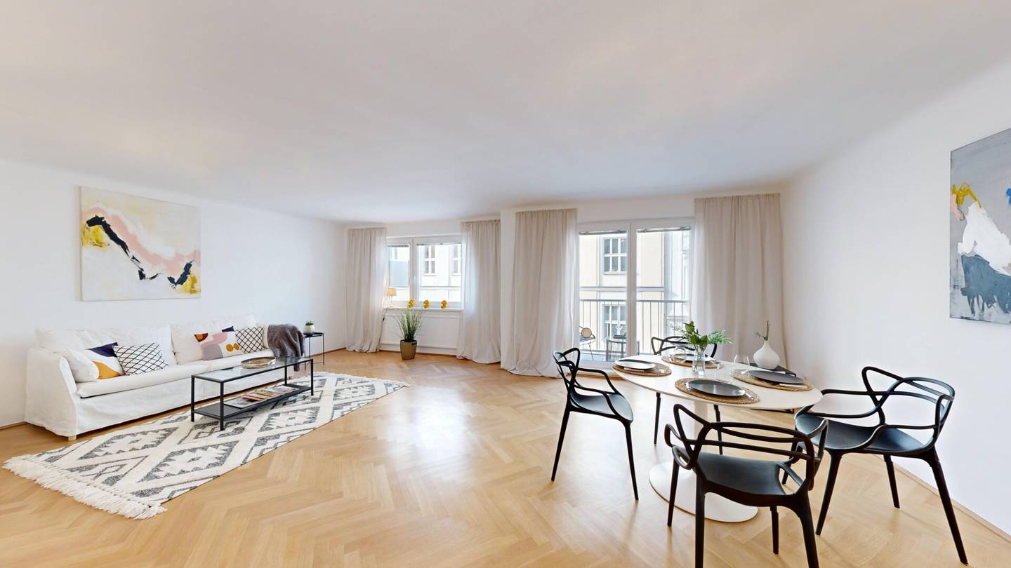 Stunningly beautifully renovated 5-room apartment | 2 bathrooms | high living comfort | near WKO and Palais Schönburg