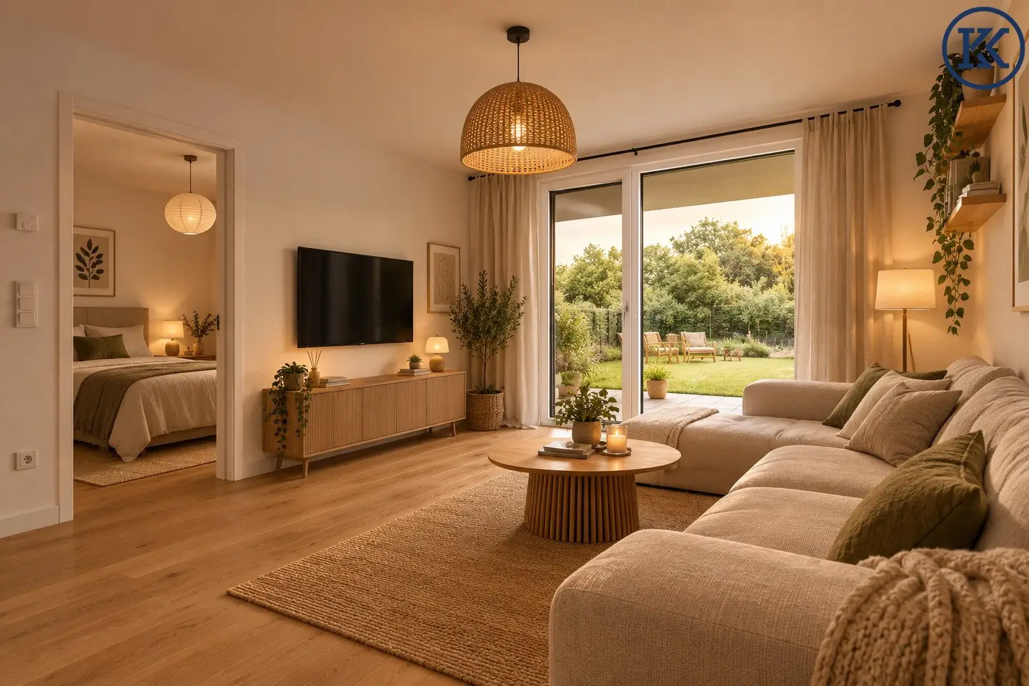 Commission-free: Welcome to the green – Your 2-room apartment with garden