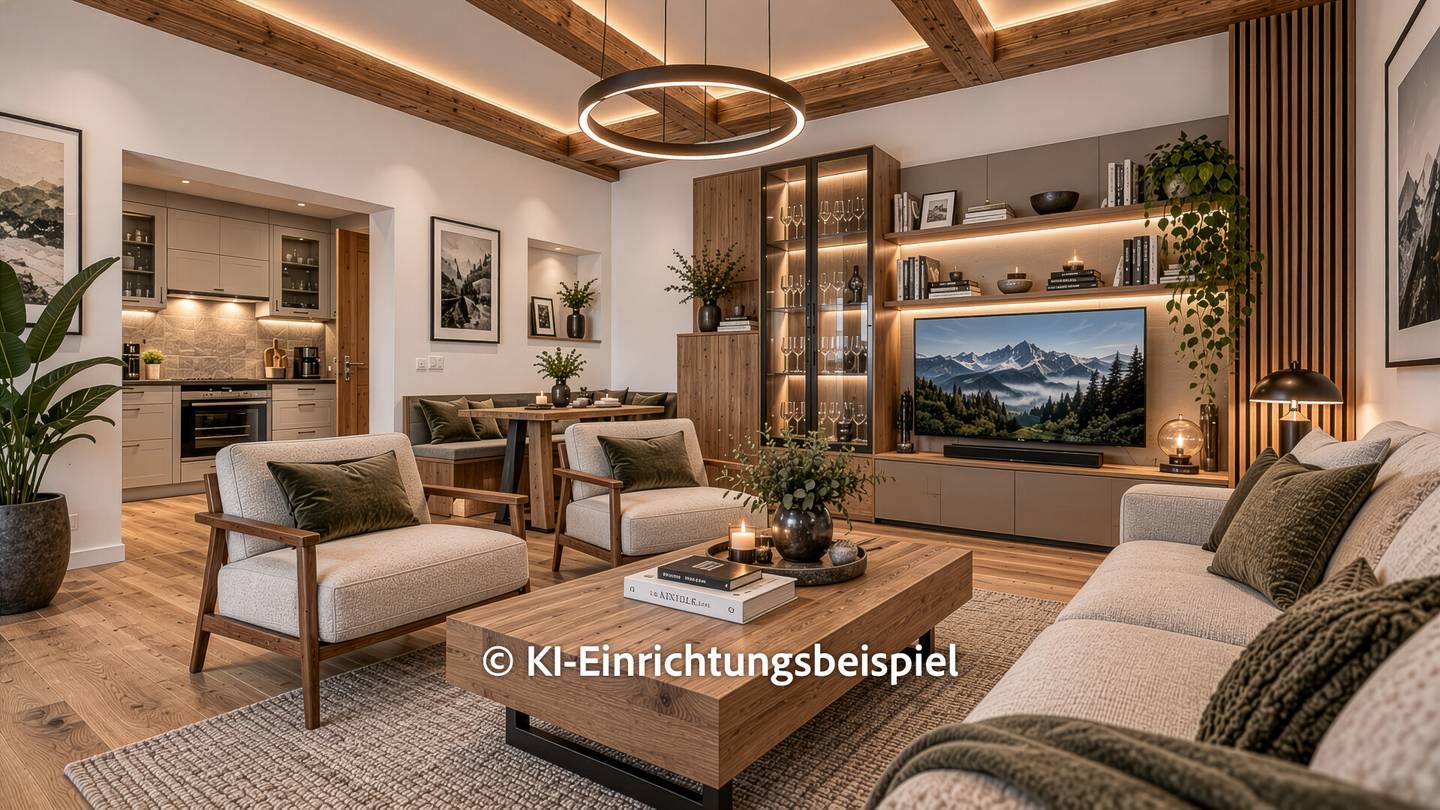 Ground floor apartment in central location near ski lift with mountain view