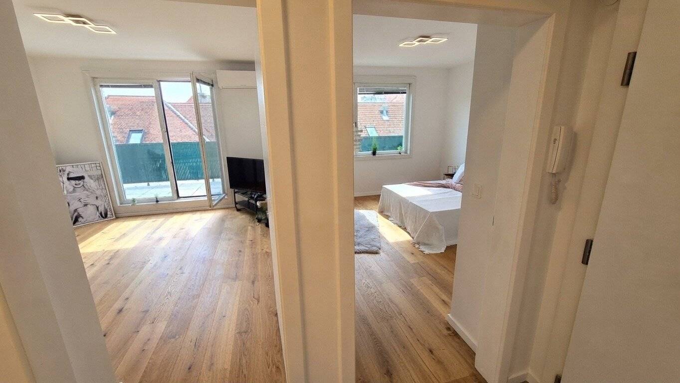 First occupancy after renovation in attic with 11m² terrace and air conditioning