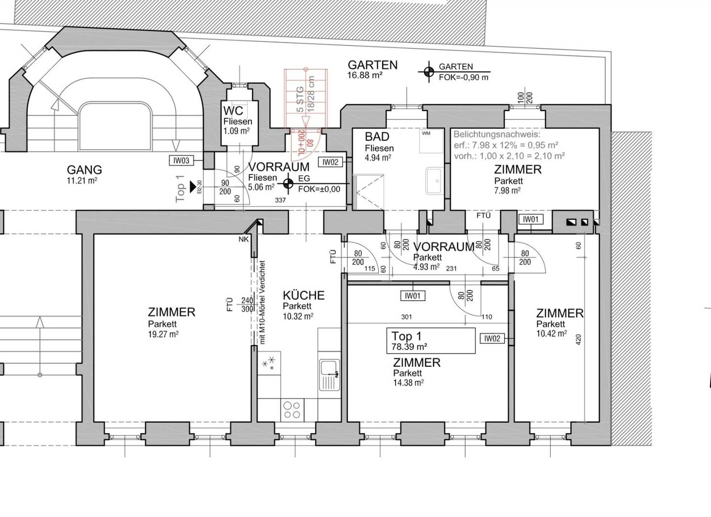 Ground floor apartment with courtyard-facing outdoor area - directly at U3 Ottakring