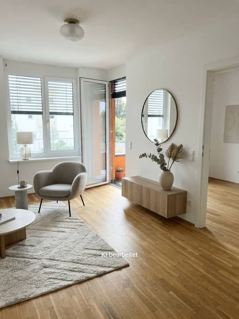Modern 1-room apartment with loggia and excellent transport connections in Graz