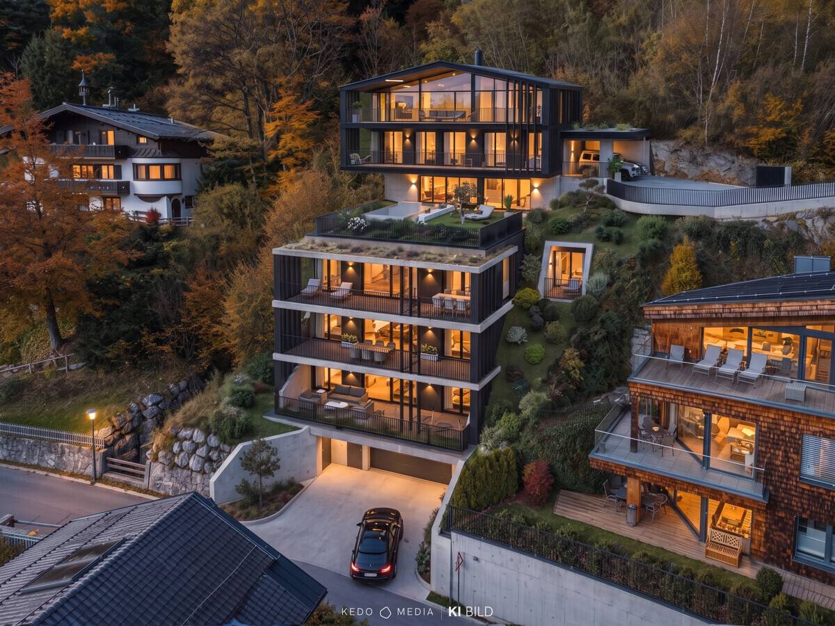Ground floor apartment with garden and view of lake and mountains