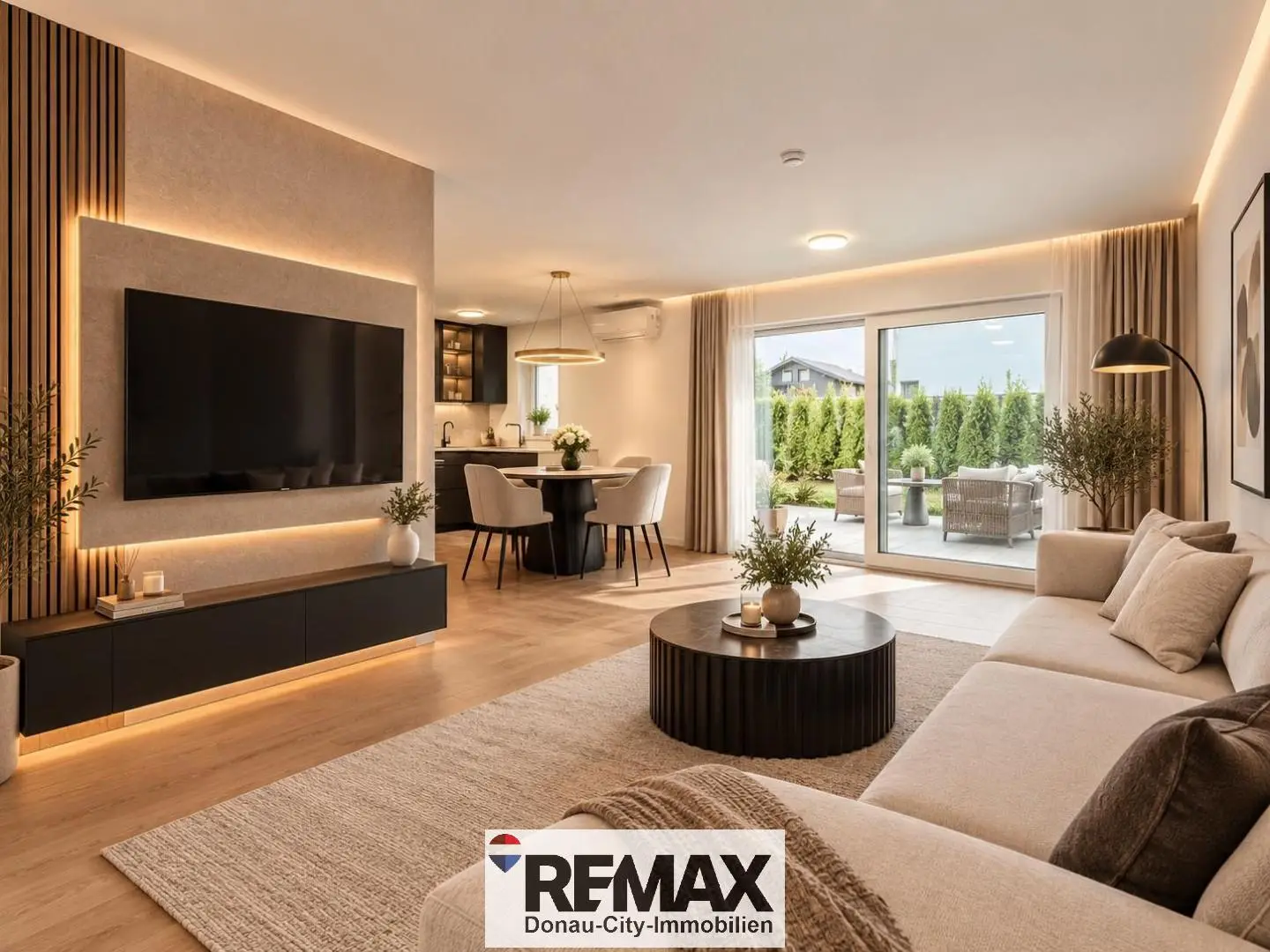 Private garden with pool and premium apartment
