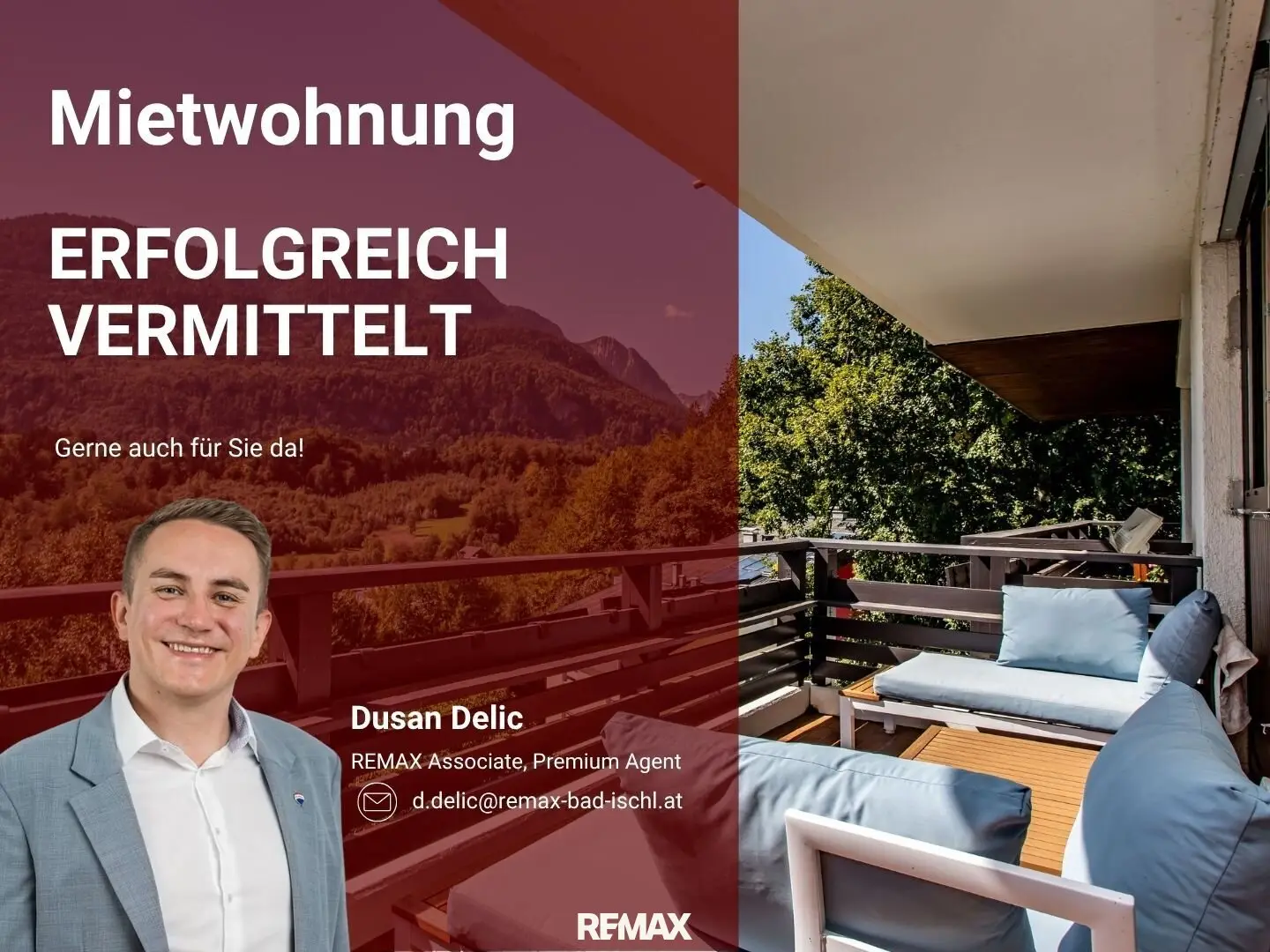 ZU MIETEN - Sonnige Wohnung mit Südbalkon und Bergblick in Bad Ischl