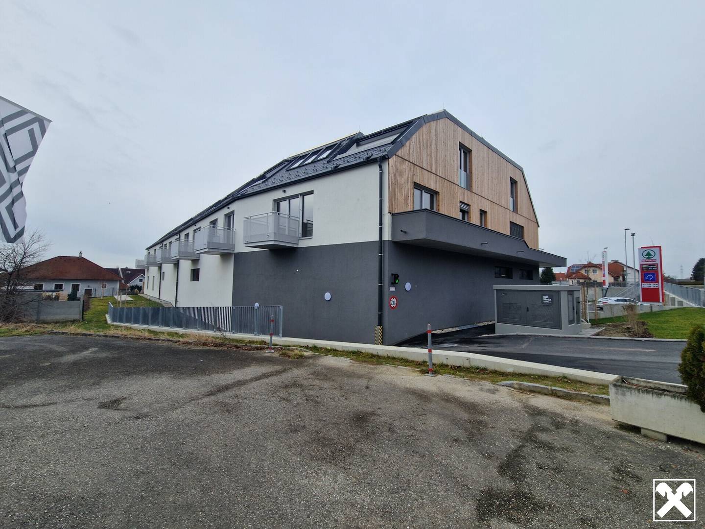Apartment with balcony and modern kitchen